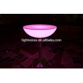 PE en plastique télécommande LED bar tables/changeant de couleur LED cocktail tables et éclairage LED lumière vers le haut de tableau